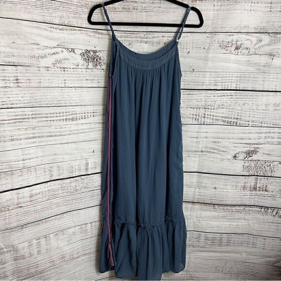 Sundry Dress Womens size M Slip tiered Maxi pigment Navy Minimalist Boho Cotton - Picture 6 of 11